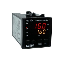 BỘ ĐIỀU KHIỂN NHIỆT ĐỘ GEMO UC104-230VAC-R (4-20 mA, 0-10V, 48X48 mm)