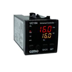 BỘ ĐIỀU KHIỂN NHIỆT ĐỘ GEMO UC104-24V-R (4-20 mA, 0-10V, 48X48 mm)