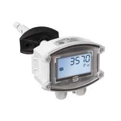CẢM BIẾN CHÊNH ÁP NHIỆT ĐỘ VÀ ĐỘ ẨM GẮN ỐNG GIÓ PREMASGARD 8147-Modbus LCD (1301-8144-4950-200)