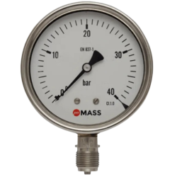 ĐỒNG HỒ ĐO ÁP SUẤT 100 BAR 63-GFS-S-L-02-L-0/100 bar-=-CD4 (Chân đứng, Đường kính 63mm)